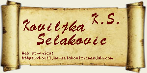 Koviljka Selaković vizit kartica